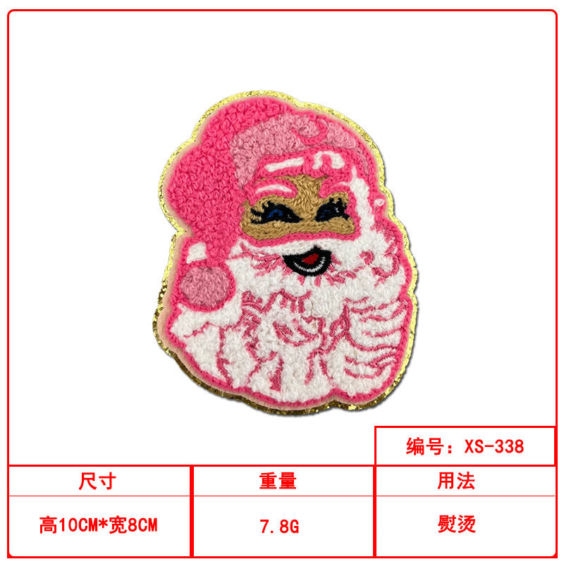 Wholesale Towel embroidery Christmas series embroidery cloth patch decorative stickers